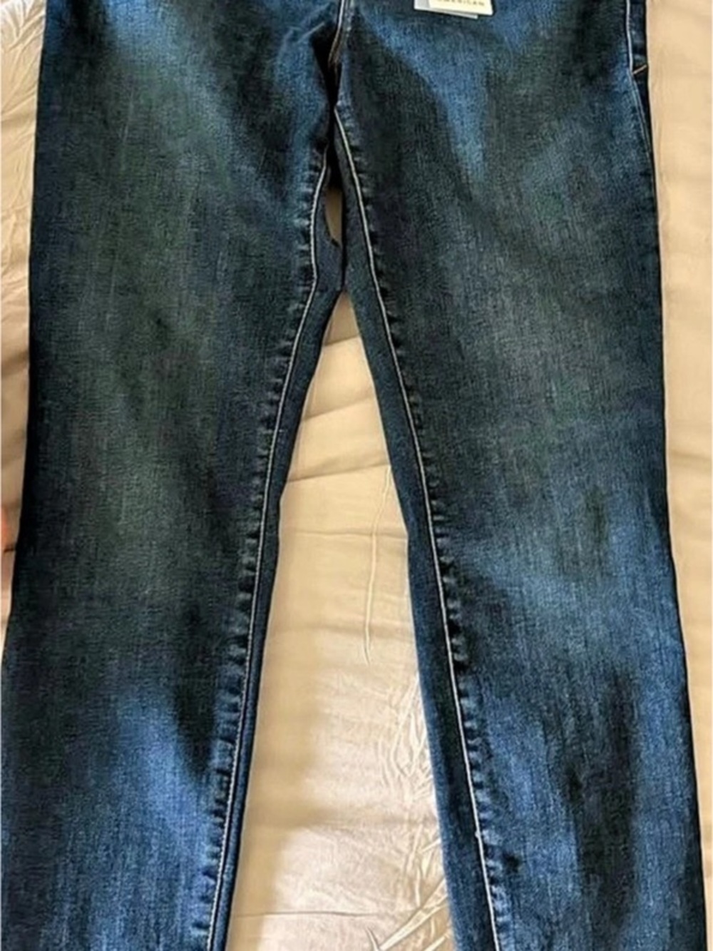 Good American Good Legs Skinny Deep V Straight Leg Blue Jeans Waist 29